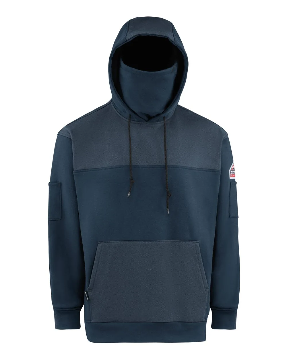 Bulwark SMM4 Men's Flame-Resistant Fleece Hooded Sweatshirt — blank hooded sweatshirt, front view