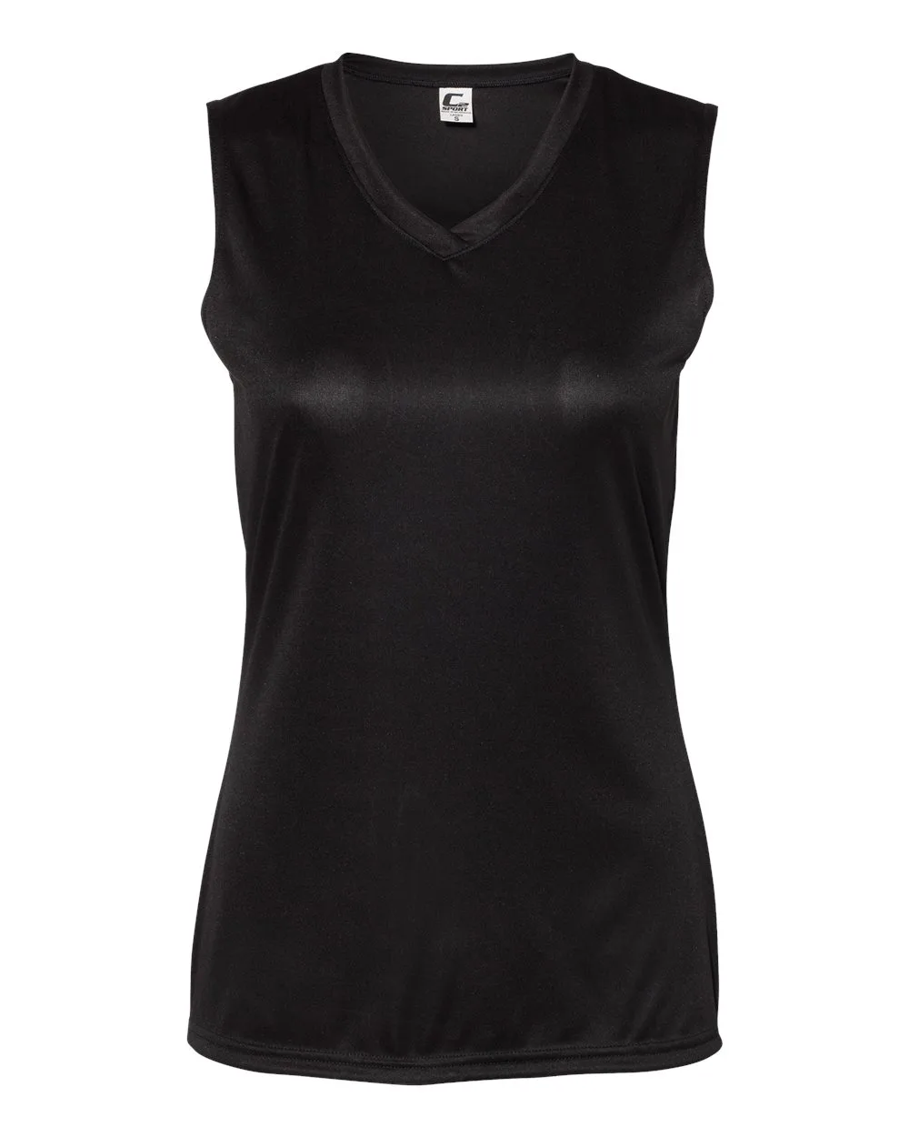 C2 Sport 5663 Women's Sleeveless V-Neck T-Shirt — blank tank top, front view