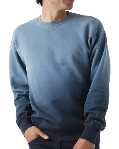 Champion CD400D Unisex Dip Dye Crewneck Sweatshirt — blank crewneck sweatshirt, front view
