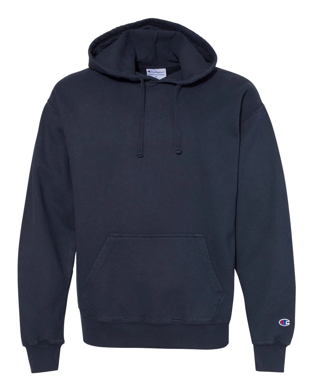Champion CD450 Unisex Garment-Dyed Hooded Sweatshirt — blank hooded sweatshirt, front view