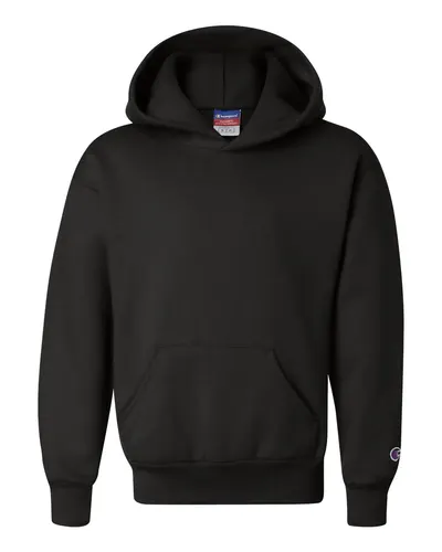 Champion S790 Youth Powerblend® Hooded Sweatshirt — blank hooded sweatshirt, front view