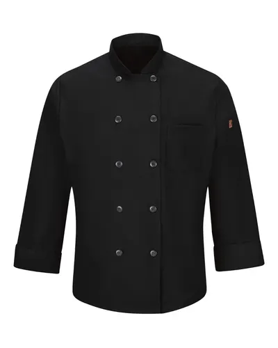 Chef Designs 042X Mimix™ Chef Coat with OilBlok — blank jacket, front view