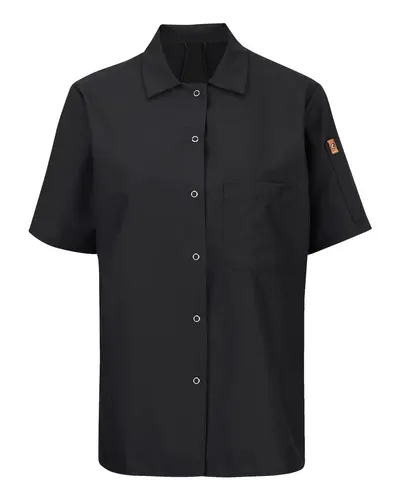 Chef Designs 501X Women's Mimix™ Short Sleeve Cook Shirt with OilBlok — blank garment, front view
