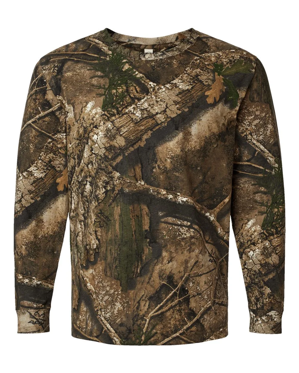 Code Five 3981 Unisex Realtree® Camo Long Sleeve Tee — blank long sleeve tee, front view