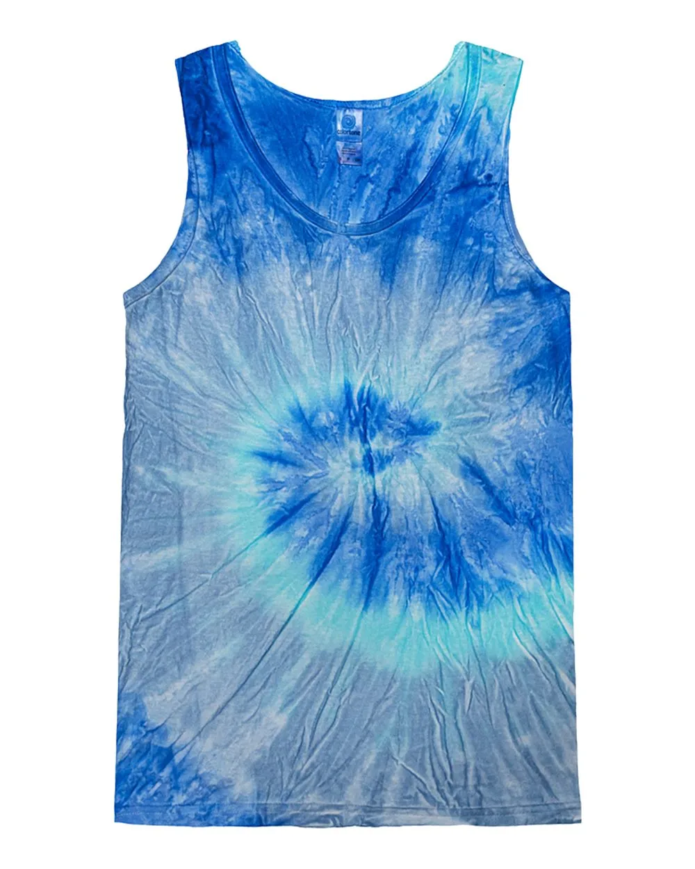Colortone 3500 Unisex Tie-Dyed Tank Top — blank tank top, front view