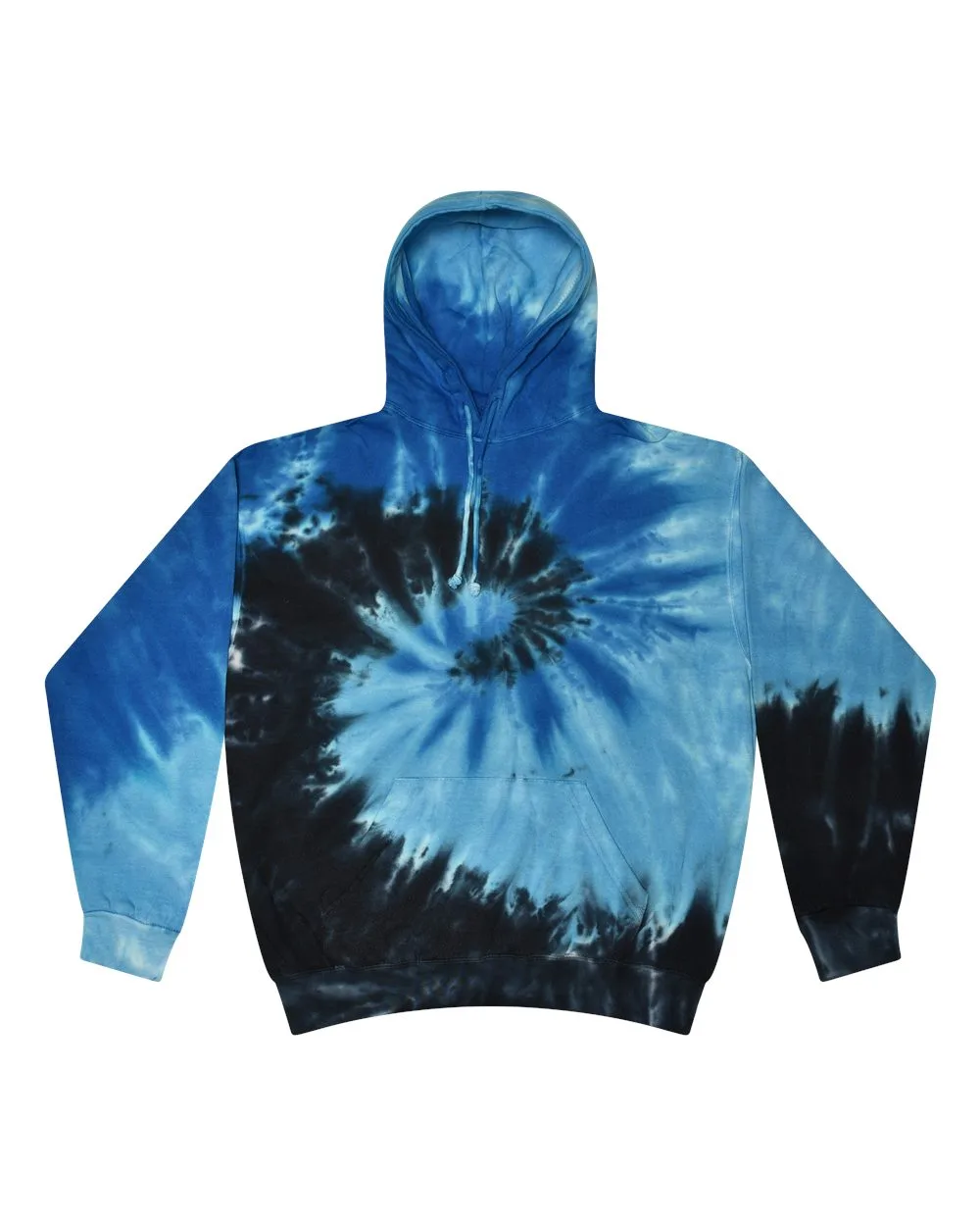 Colortone 8777 Unisex Tie-Dyed Hooded Sweatshirt — blank hooded sweatshirt, front view