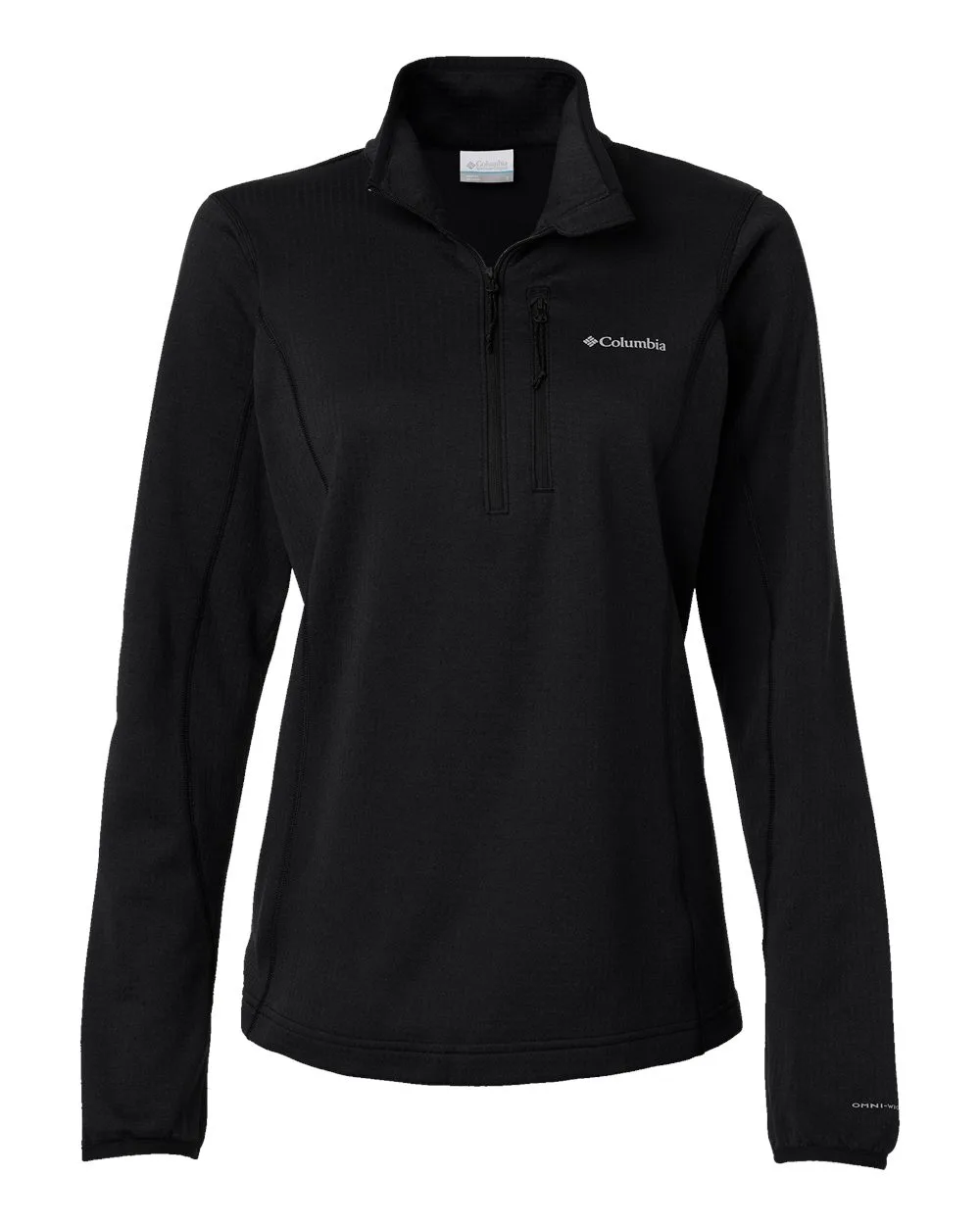 Columbia 213624 Women's Essential Hike™ Grid Fleece Half-Zip Pullover — blank fleece pullover, front view