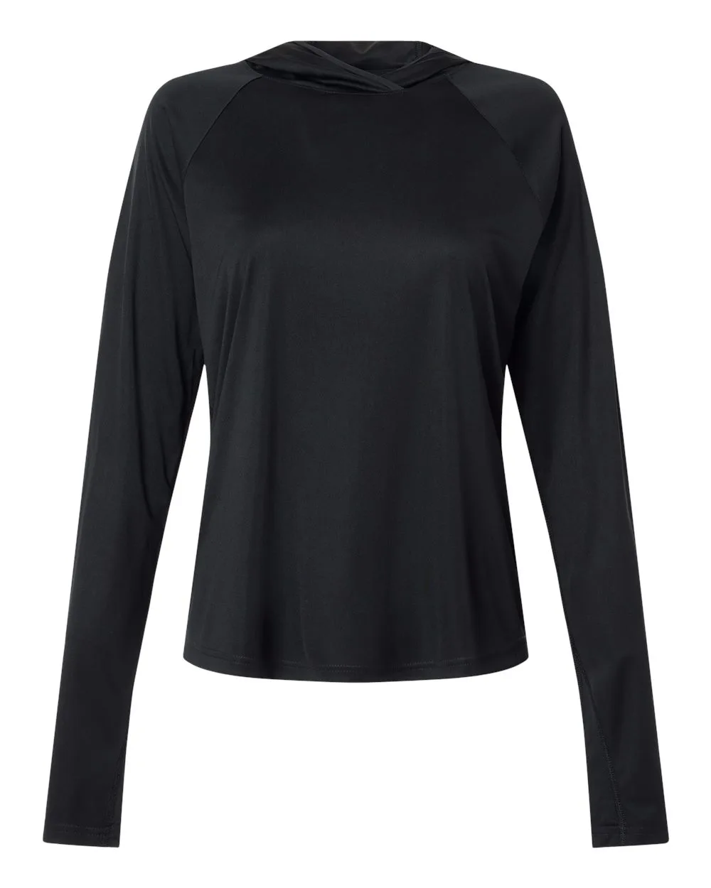 Columbia 216061 Women's PFG Tidal Tee™ Hooded Long Sleeve — blank hooded sweatshirt, front view