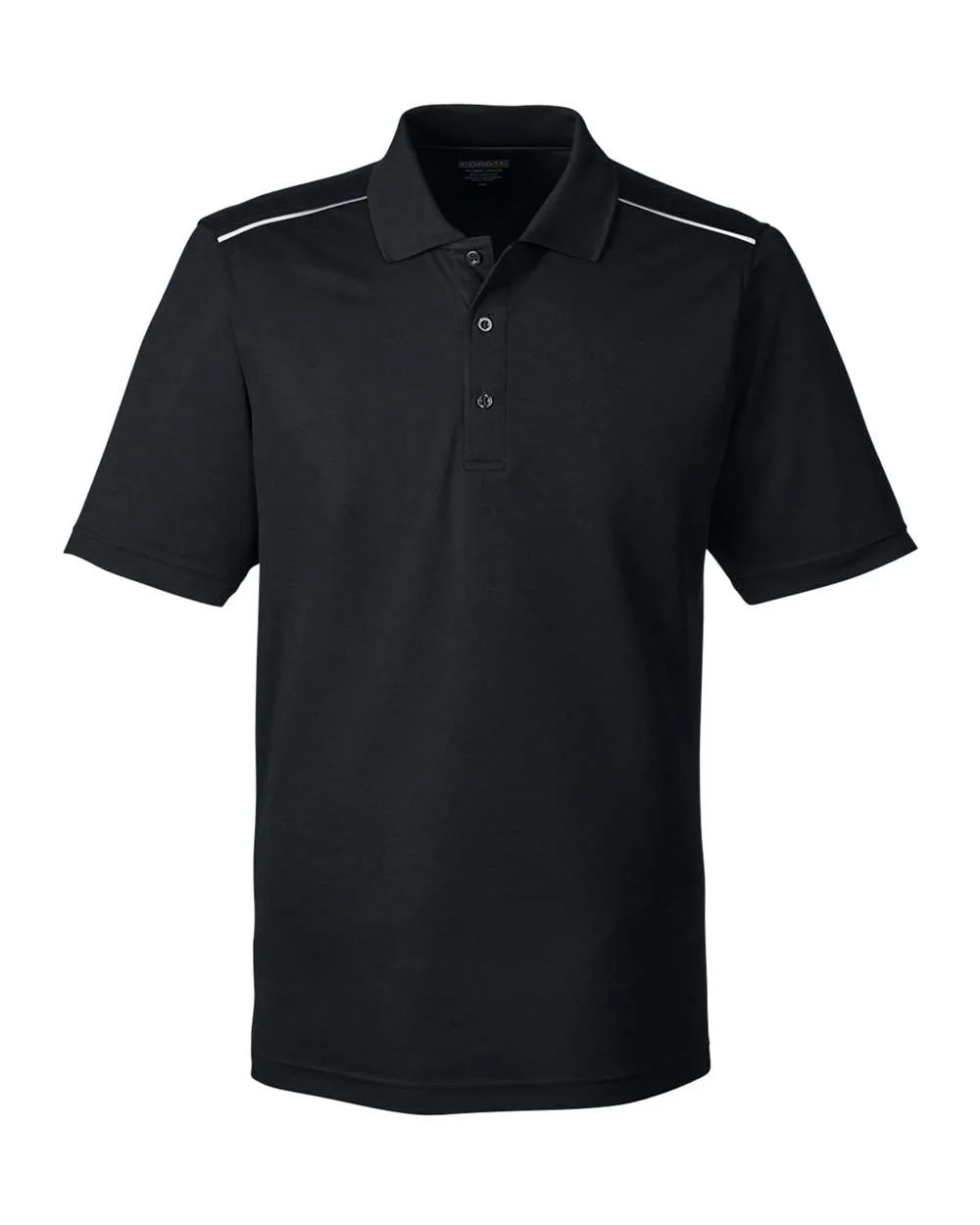 CORE365 88181R Men's Radiant Performance Piqué Polo with Reflective Piping — blank polo, front view