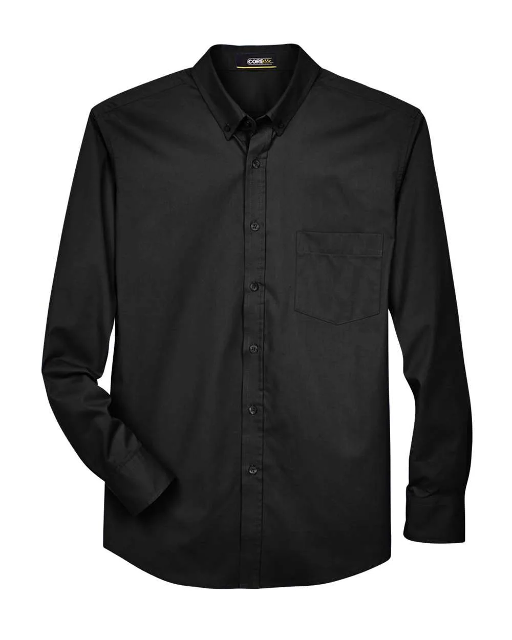 CORE365 88193T Men's Tall Operate Twill Dress Shirt — blank woven shirt, front view