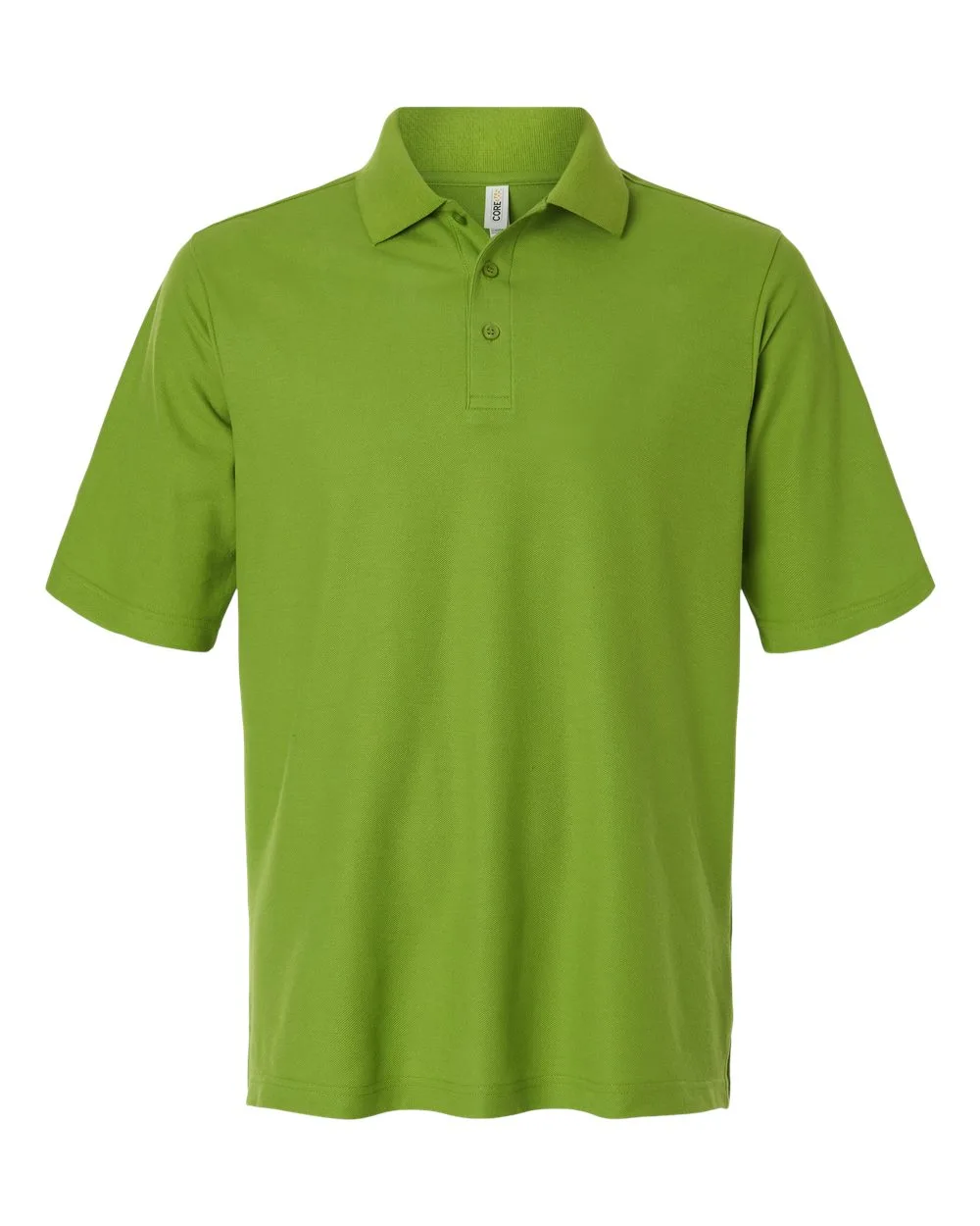 CORE365 CE106 Men's Resolve CVC Performance Pique Polo — blank polo, front view