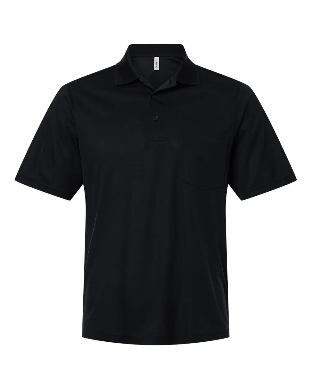 CORE365 CE108P Men's Nova Performance Pique Pocket Polo — blank polo, front view