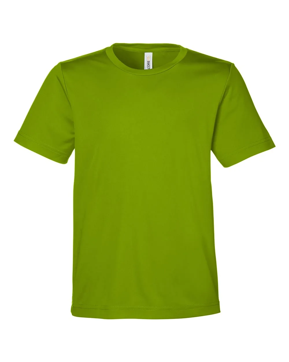 CORE365 CE10Y Youth Capital Performance T-Shirt — blank t-shirt, front view