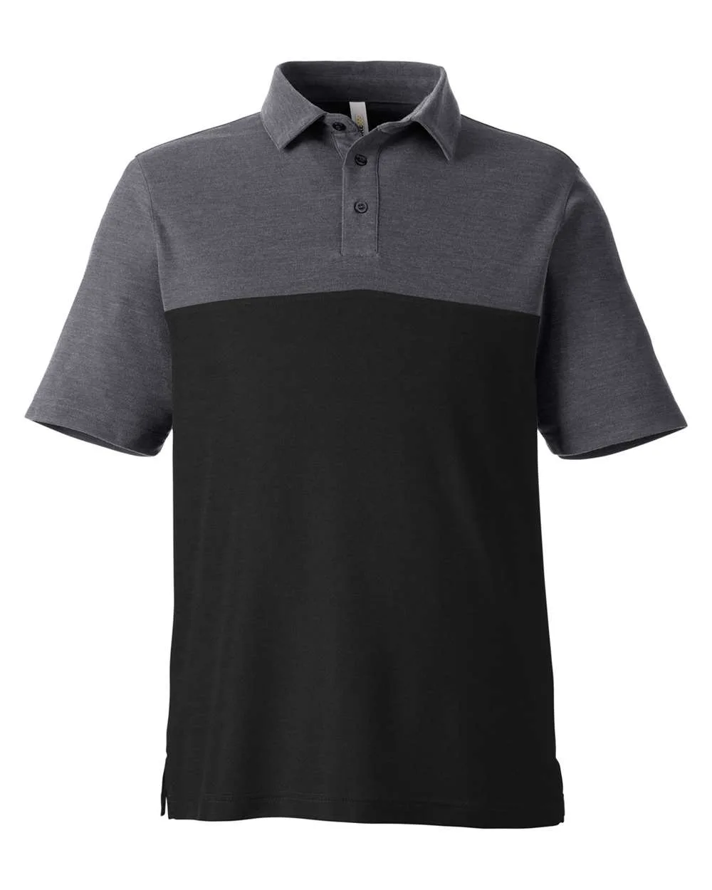 CORE365 CE112C Men's Fusion ChromaSoft™ Colorblock Polo — blank polo, front view
