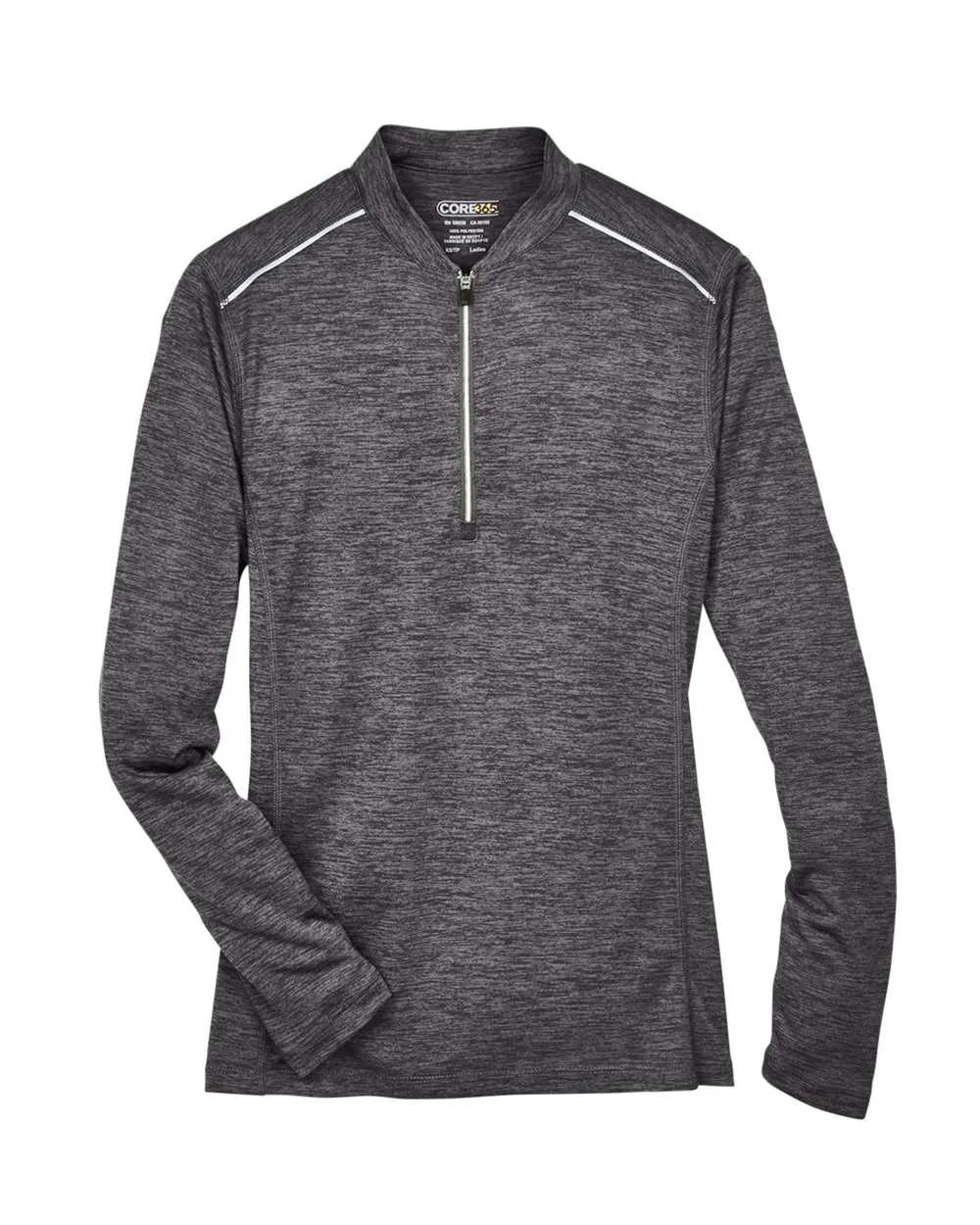 CORE365 CE401W Women's Kinetic Performance Quarter-Zip Pullover — blank garment, front view
