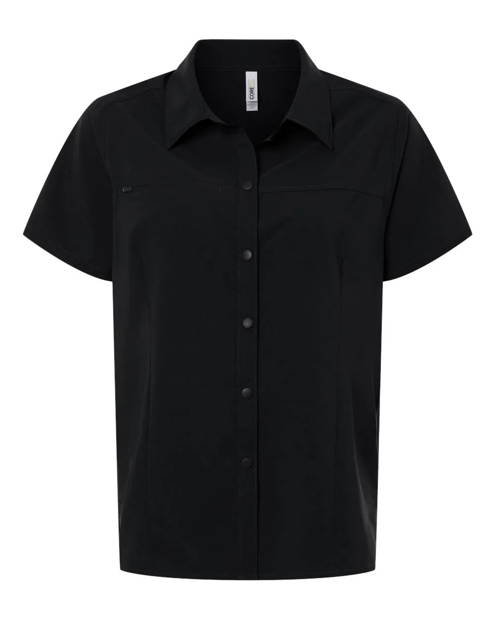 CORE365 CE520W Women's UltraUVP Shoreline Short Sleeve Staff Shirt — blank garment, front view