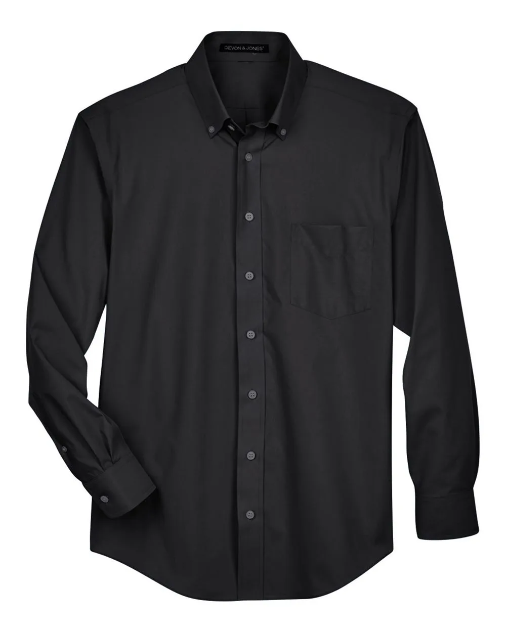 Devon & Jones D620 Men's Crown Collection® Broadcloth Woven Dress Shirt — blank woven shirt, front view