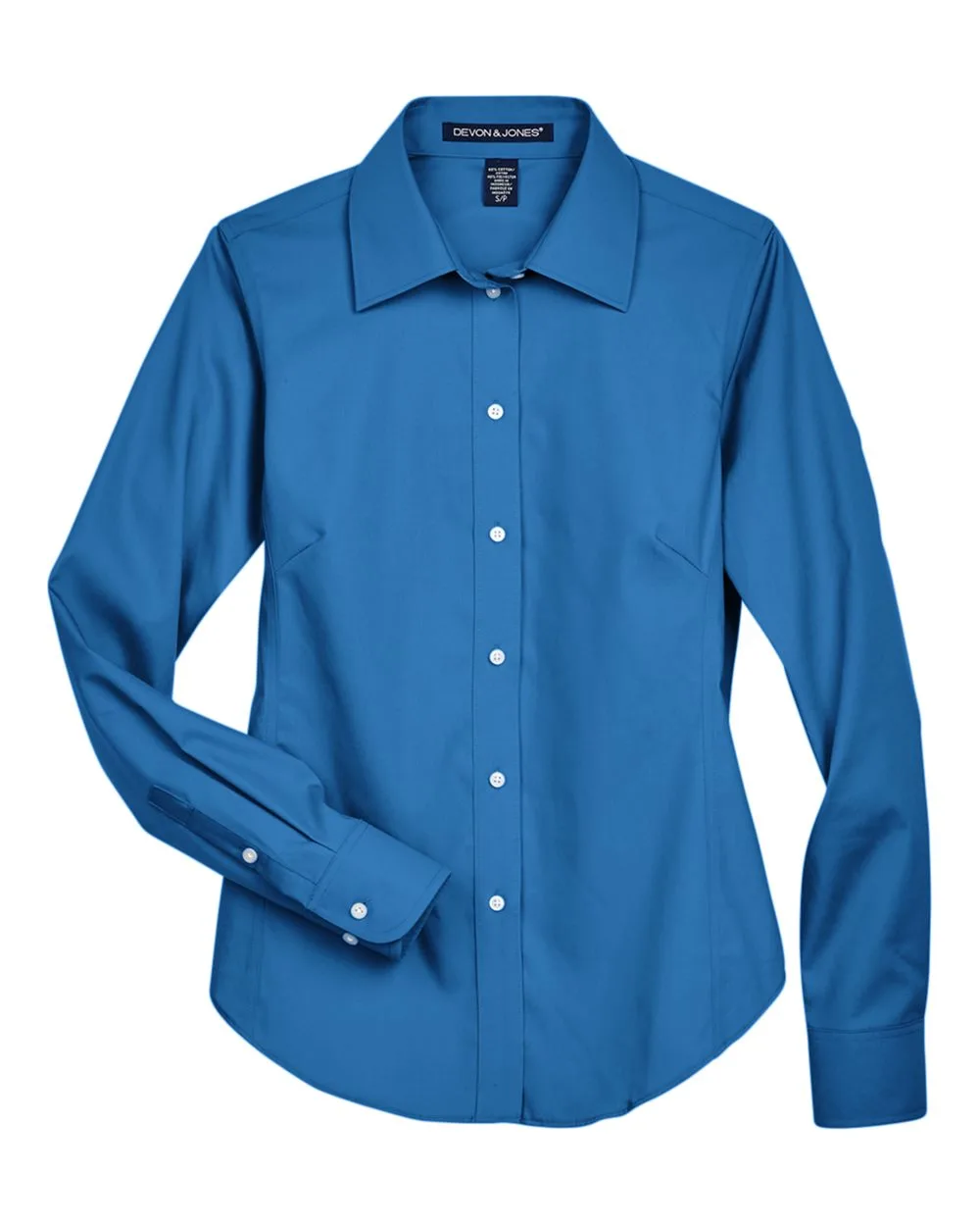 Devon & Jones D630W Women's Crown Collection® Oxford Woven Dress Shirt — blank woven shirt, front view