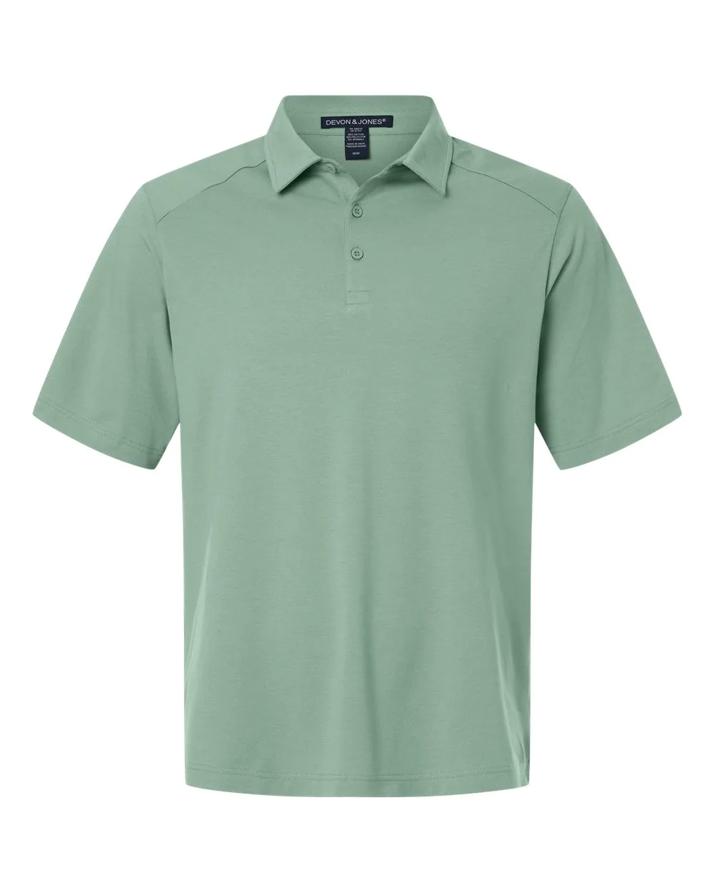Devon & Jones DG102 Men's Seaton Pebble Textured Polo — blank polo, front view
