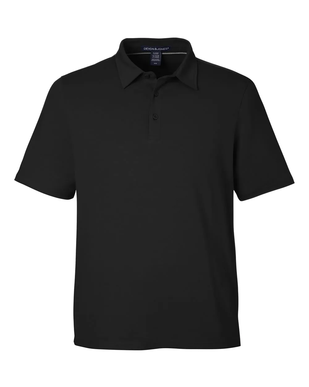 Devon & Jones DG120 Men's Raleigh Stretch Polo — blank polo, front view