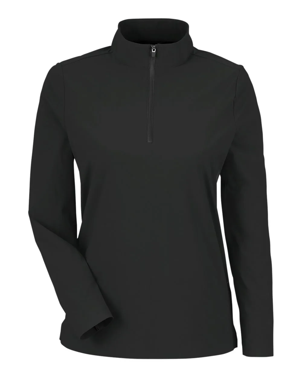 Devon & Jones DG410W Women's CrownLux Performance® Windsor Welded Quarter-Zip Pullover — blank garment, front view