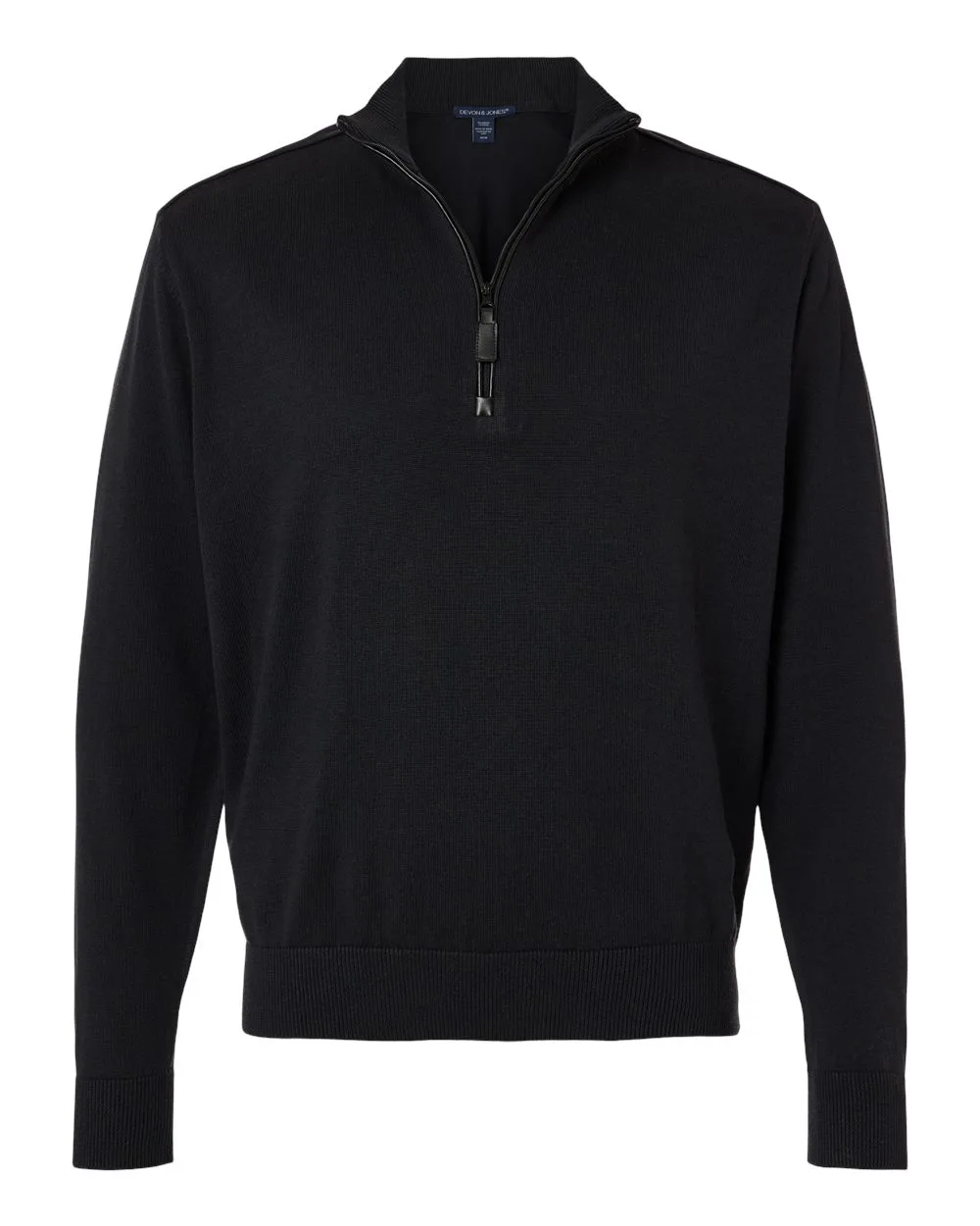 Devon & Jones DG446 Men's New Classics Quarter-Zip Sweater — blank garment, front view