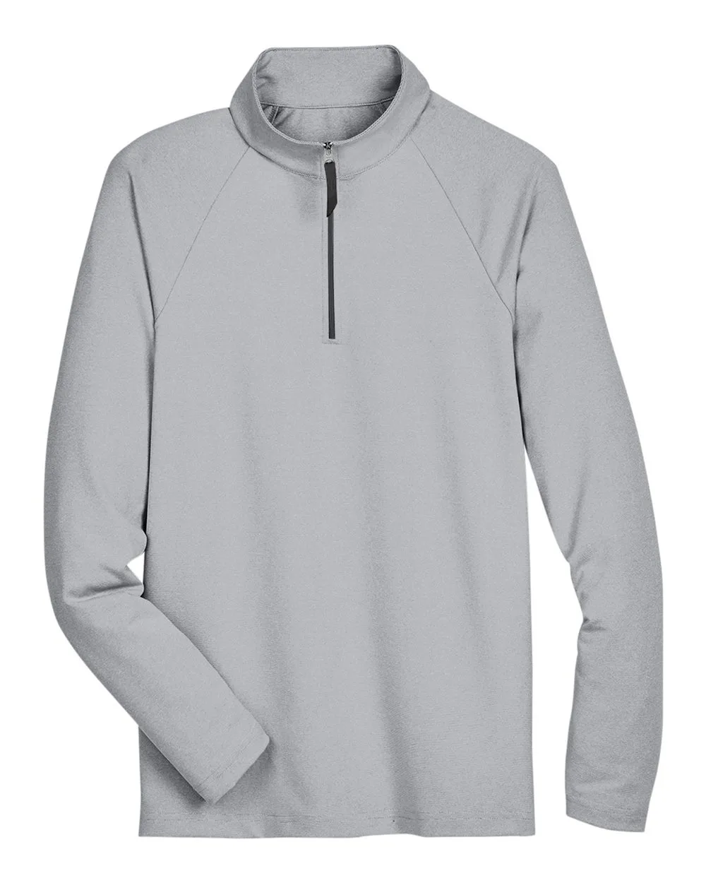 Devon & Jones DG480 Men's CrownLux Performance® Clubhouse Micro-Stripe Quarter-Zip Pullover — blank garment, front view