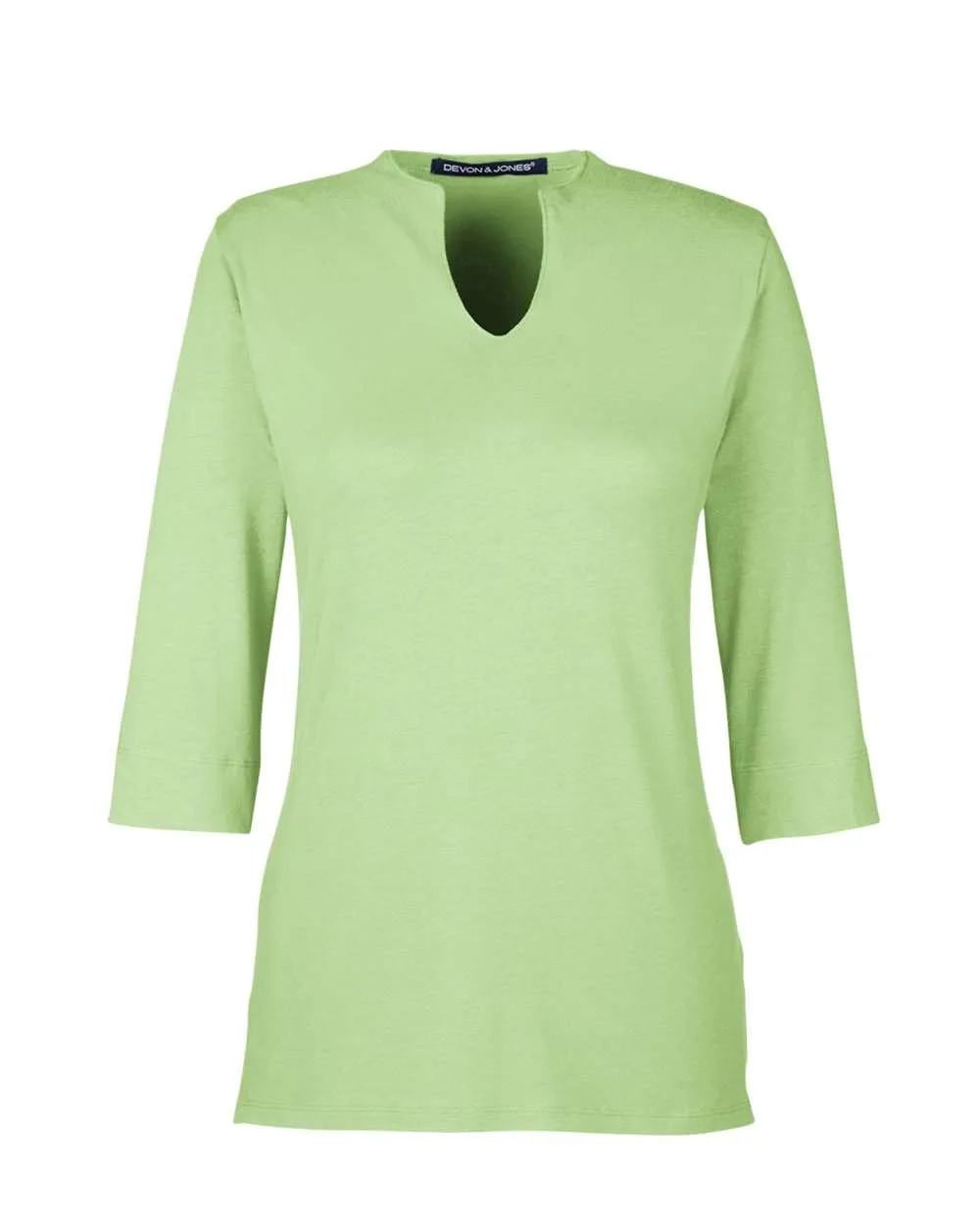 Devon & Jones DP188W Women's Perfect Fit™ Tailored Open Neckline Top — blank garment, front view