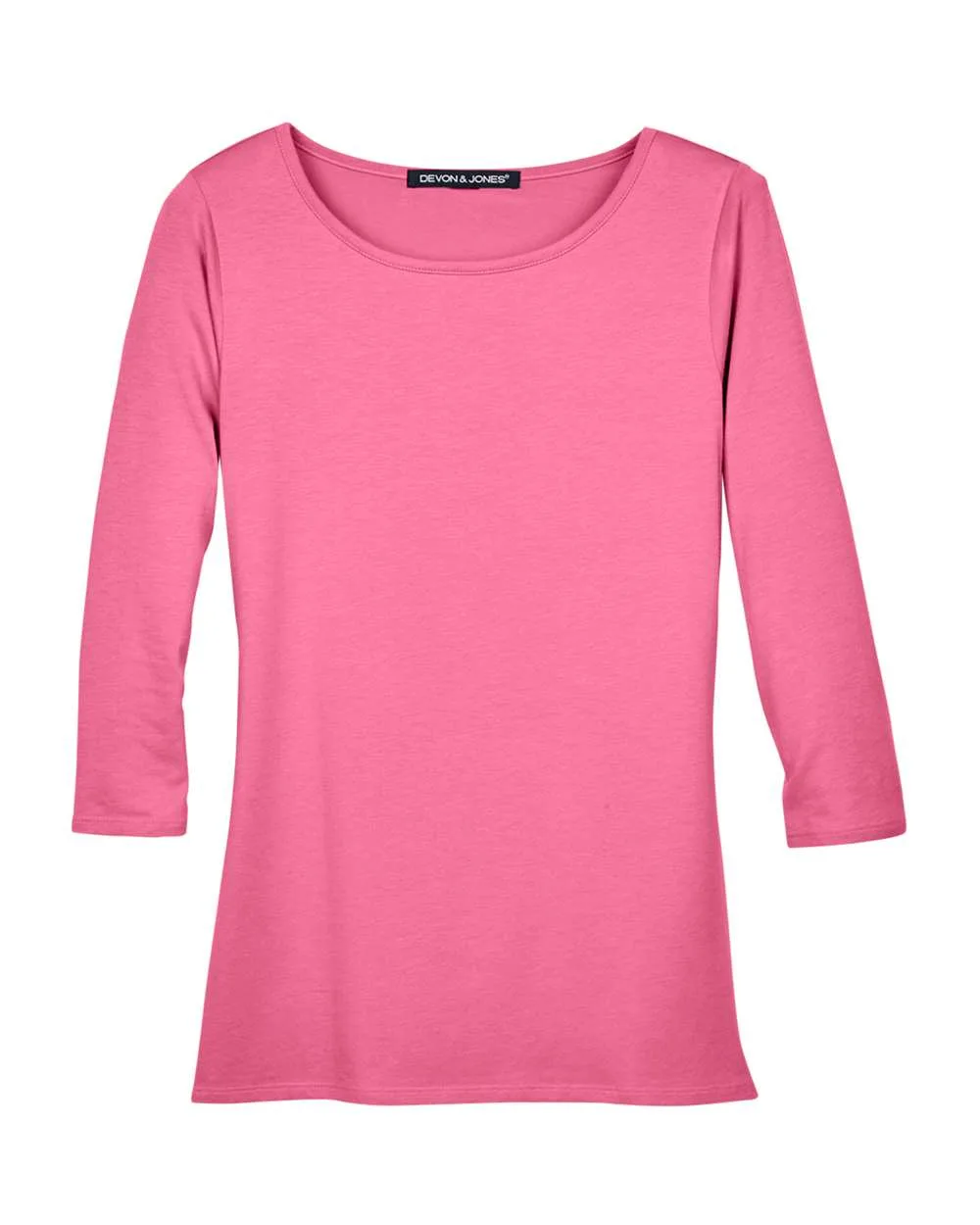 Devon & Jones DP192W Women's Perfect Fit™ Ballet Bracelet-Length Knit Top — blank garment, front view