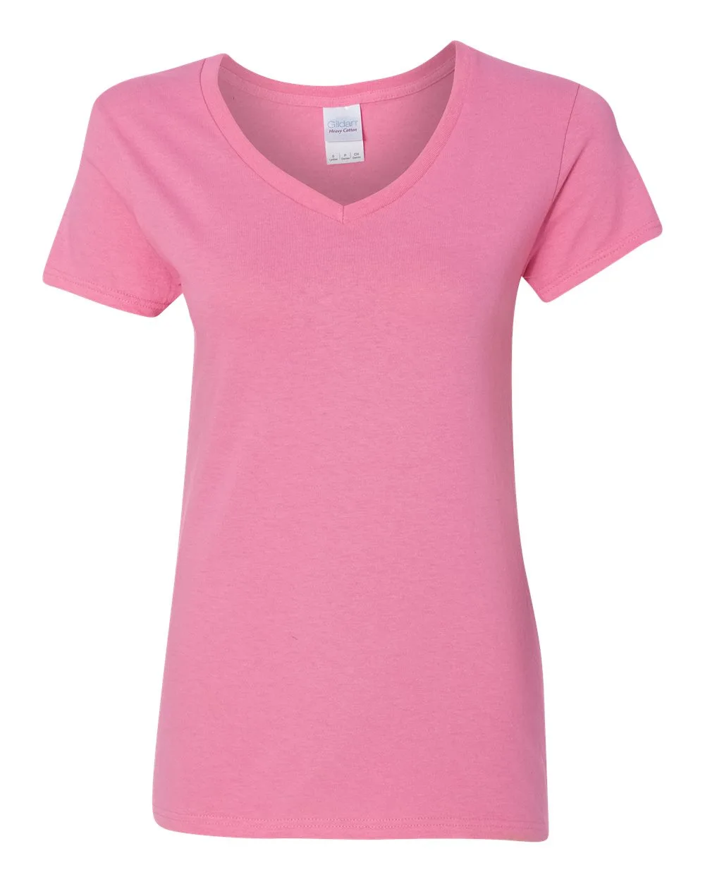 Gildan 5V00L Women's Heavy Cotton™ V-Neck T-Shirt — blank t-shirt, front view