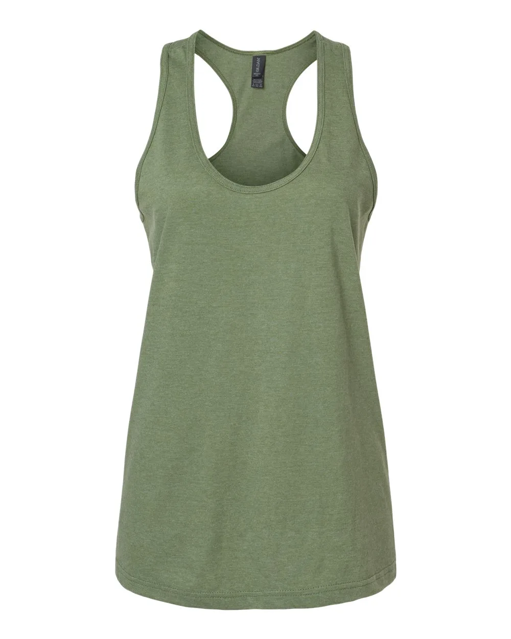 Gildan 64220LCVC Women's Softstyle® CVC Racerback Tank Top — blank tank top, front view