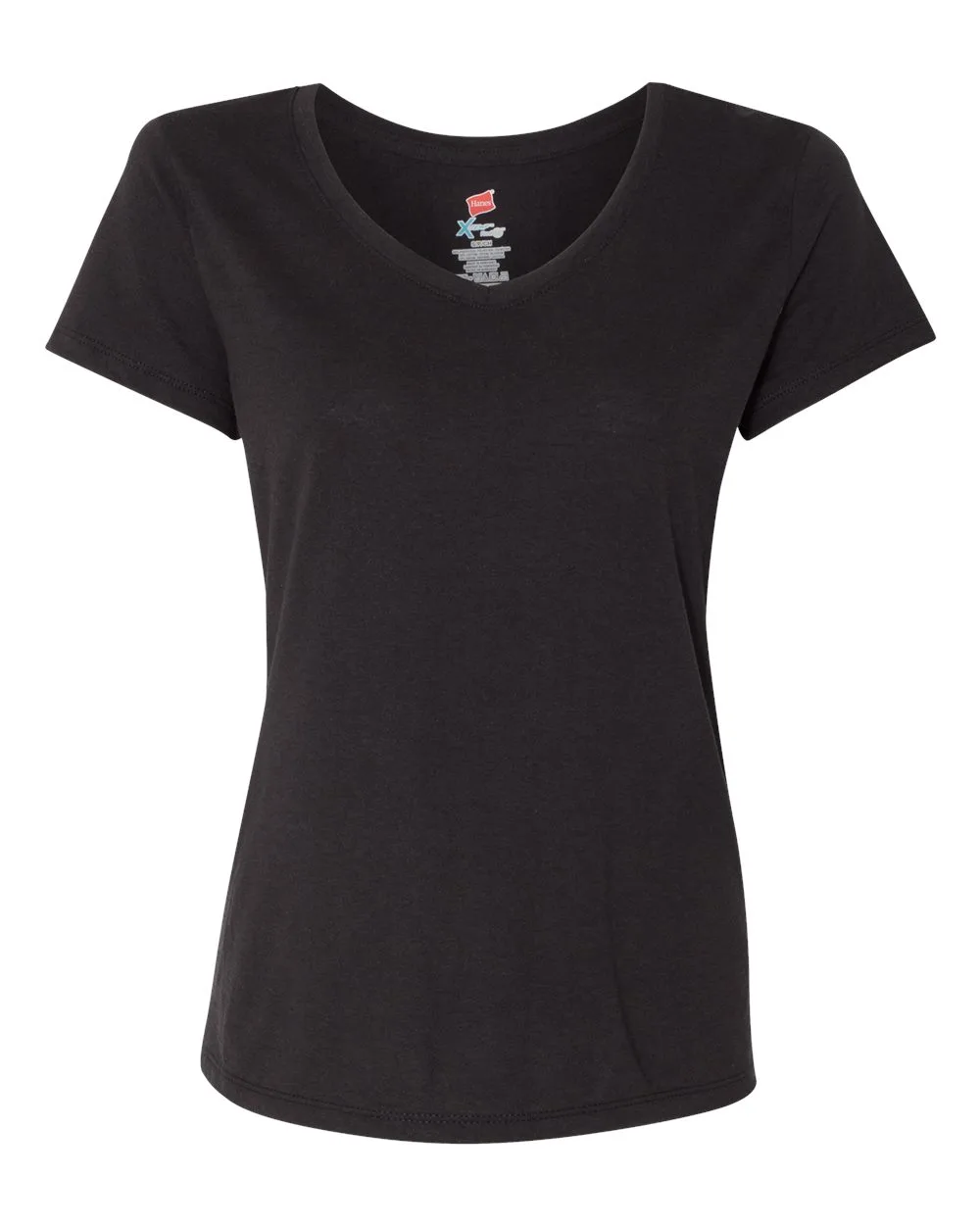 Hanes 42VT Women's Perfect-T Triblend V-Neck T-Shirt — blank t-shirt, front view