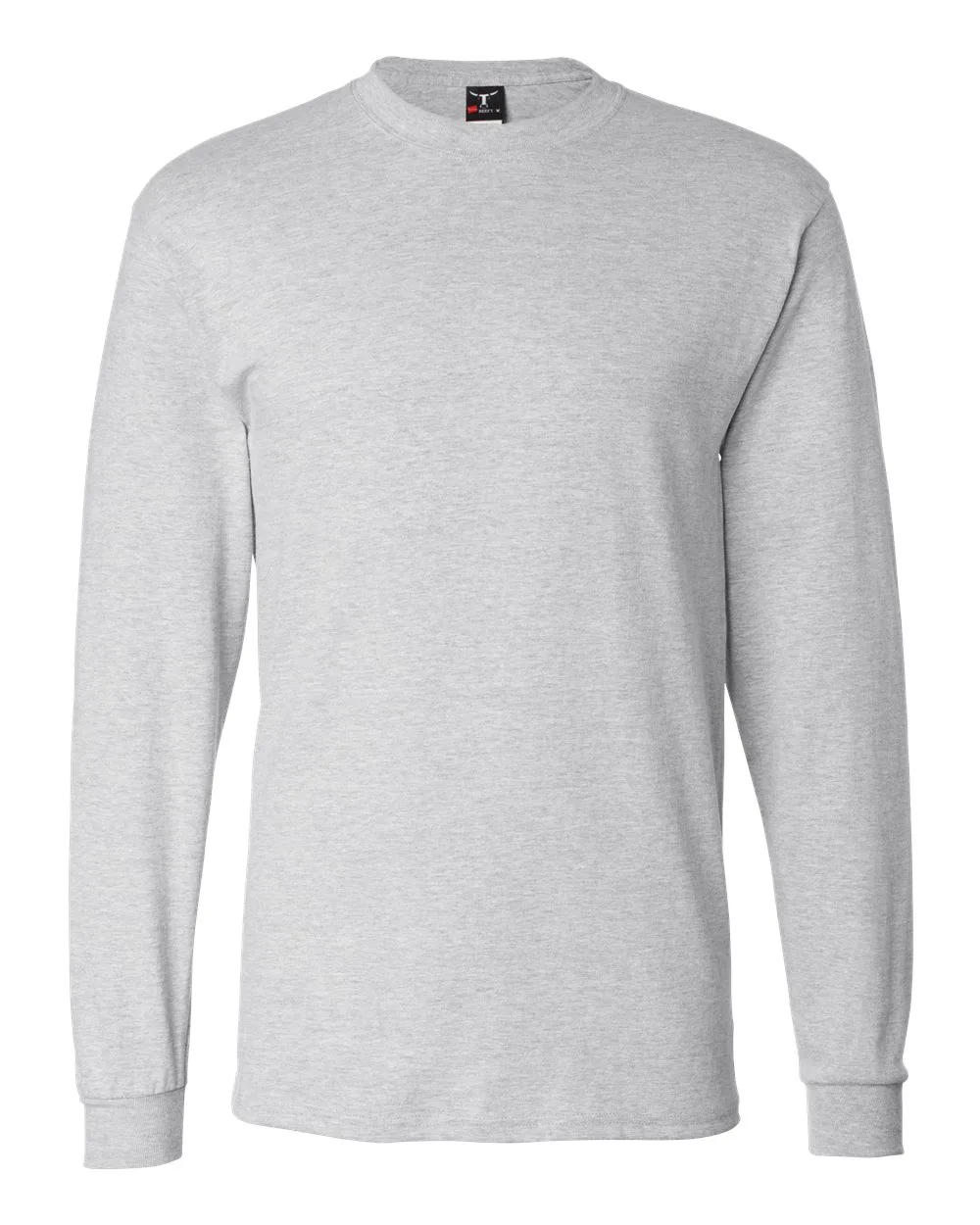 Hanes 5186 Unisex Beefy-T® Long Sleeve T-Shirt — blank long sleeve tee, front view