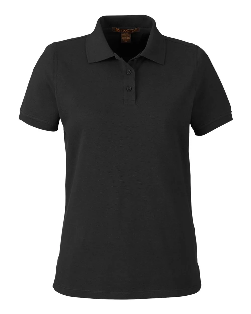 Harriton M205W Women's Valiant Cotton Snag Protect Polo — blank polo, front view