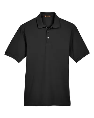 Harriton M265 Men's Easy Blend™ Polo — blank polo, front view