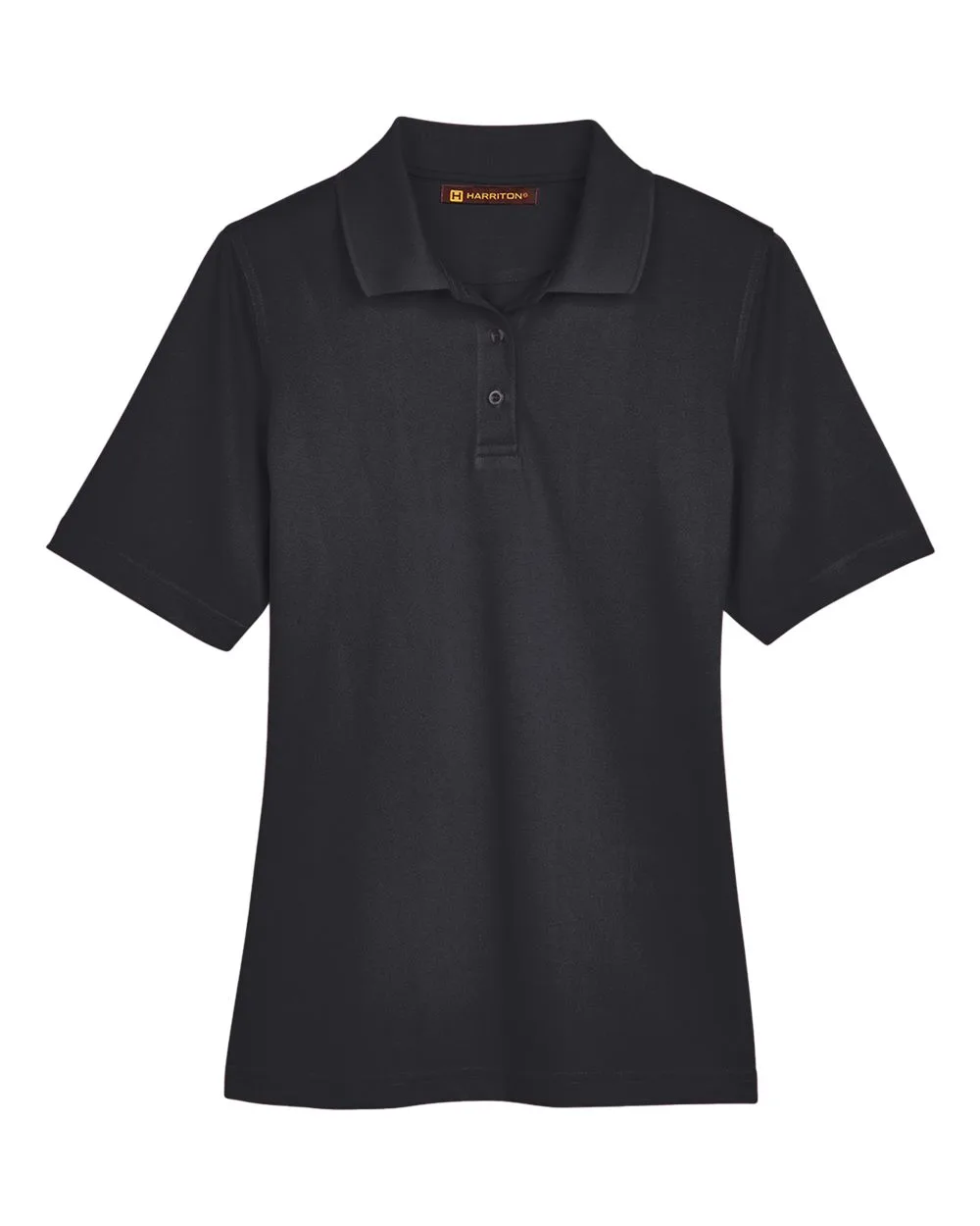 Harriton M348W Women's Advantage Snag Protection Plus Polo — blank polo, front view