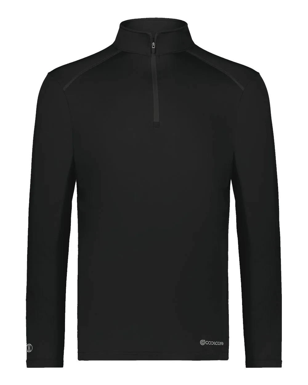 Holloway 222240 Youth CoolCore® Quarter-Zip Pullover — blank garment, front view