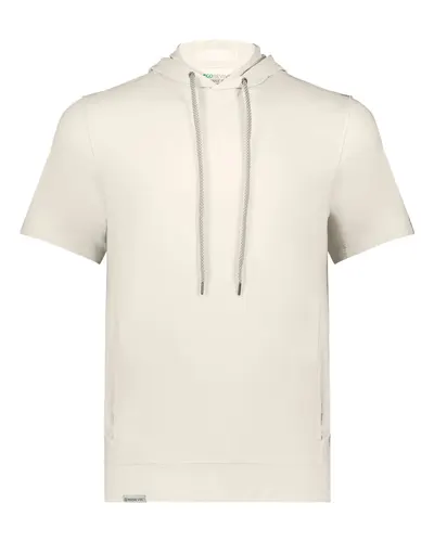 Holloway 222505 Men's Eco Revive™ Ventura Soft Knit Short Sleeve Hooded Sweatshirt — blank hooded sweatshirt, front view