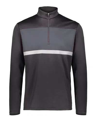 Holloway 222591 Men's Dry-Excel™ Prism Bold Quarter-Zip Pullover — blank garment, front view