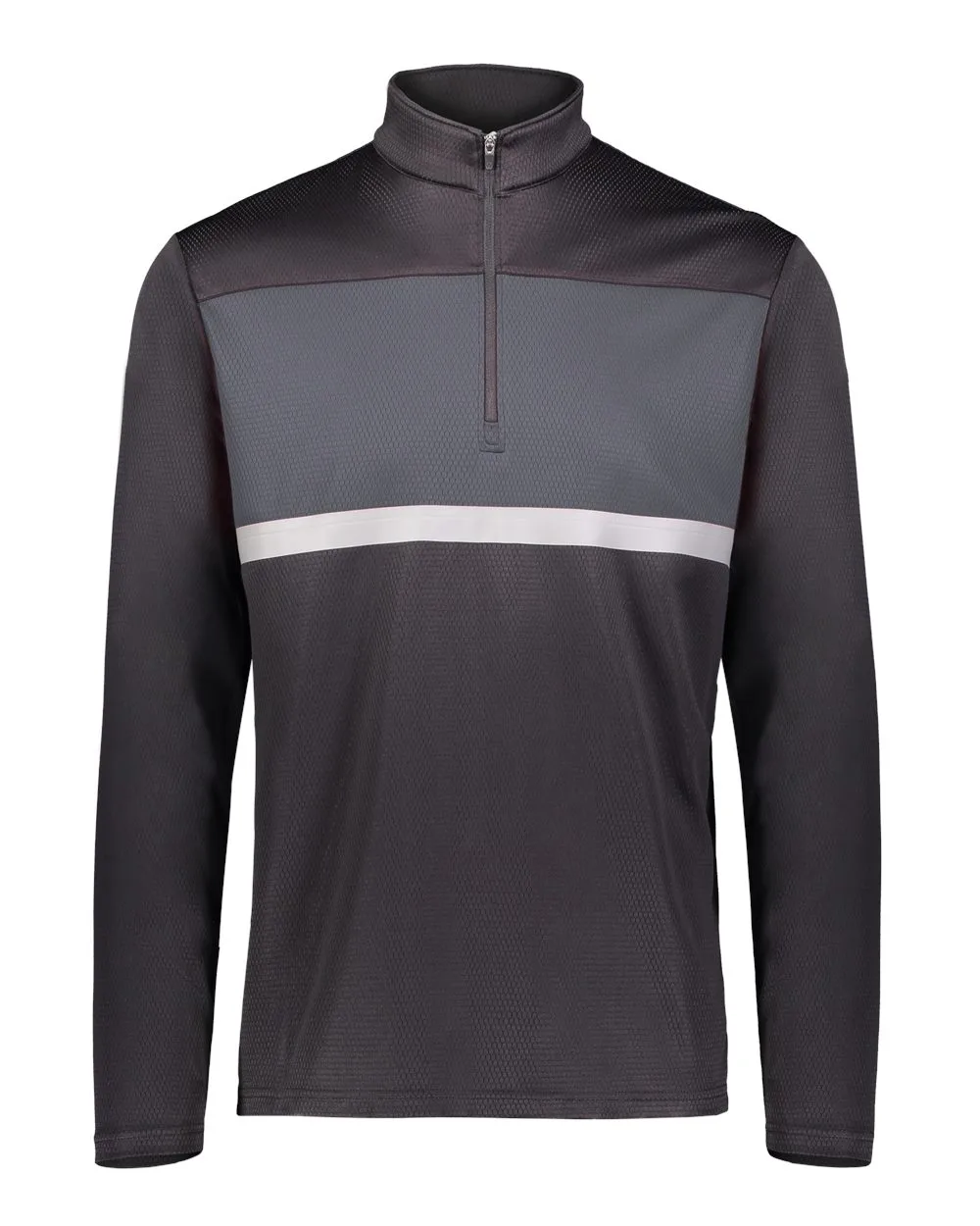 Holloway 222591 Men's Dry-Excel™ Prism Bold Quarter-Zip Pullover — blank garment, front view