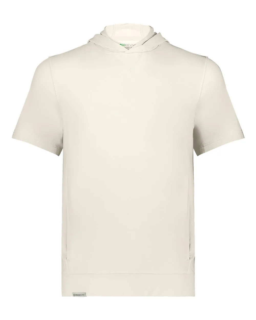 Holloway 222605 Youth Eco Revive™ Ventura Soft Knit Short Sleeve Hooded Sweatshirt — blank hooded sweatshirt, front view