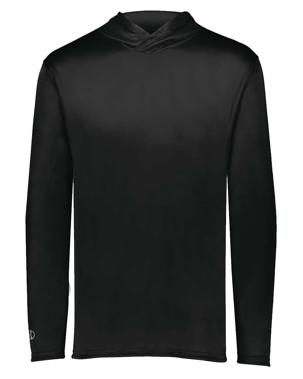 Holloway 222831 Youth Momentum Hooded Long Sleeve T-Shirt — blank hooded sweatshirt, front view