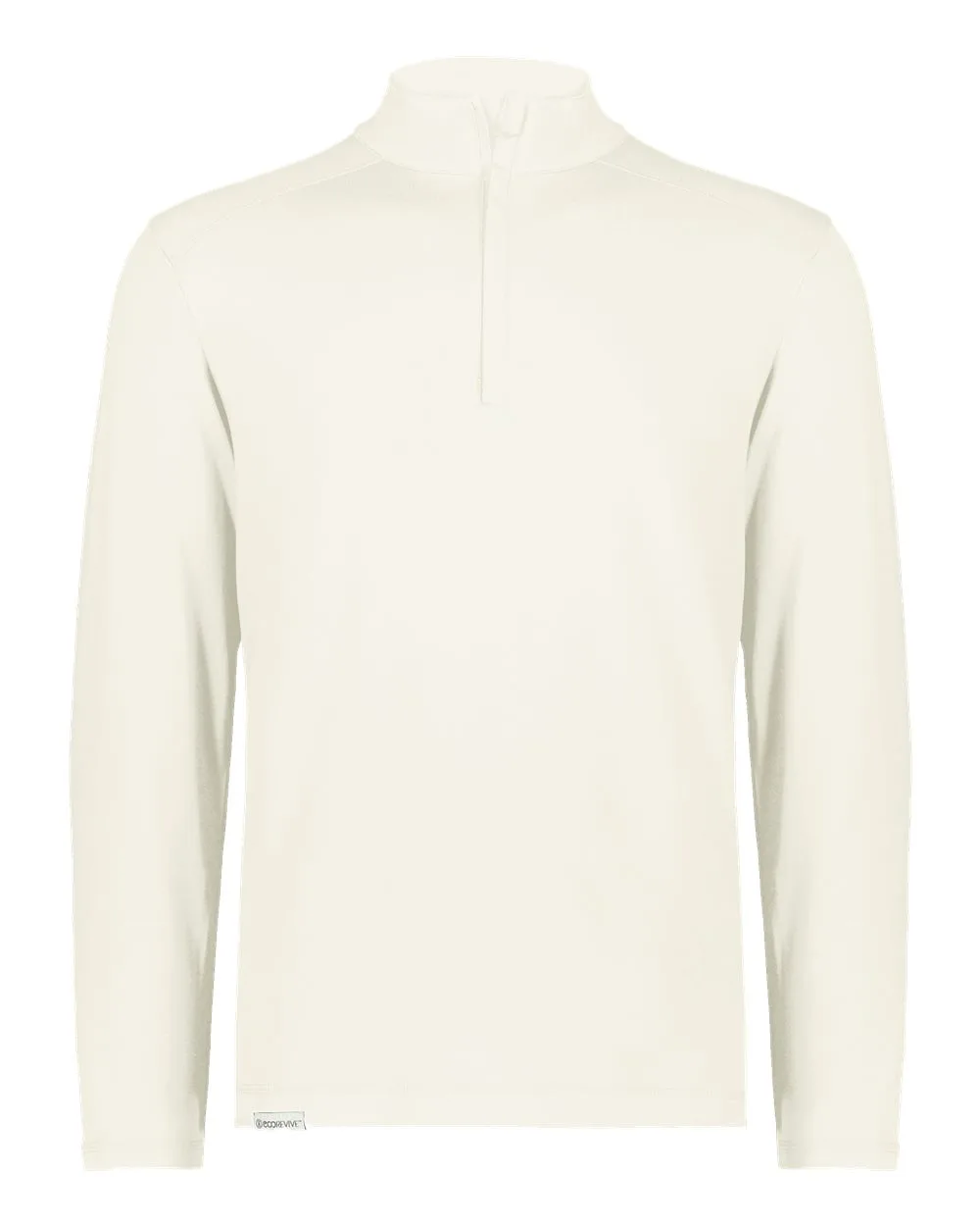 Holloway 223553 Unisex Eco Revive™ Ventura Soft Knit Quarter-Zip Pullover — blank garment, front view