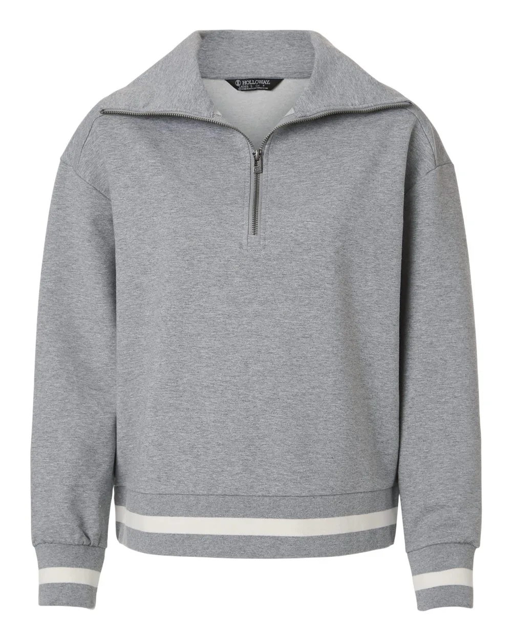 Holloway 223782 Women's Heritage Prep Quarter-Zip Pullover — blank garment, front view