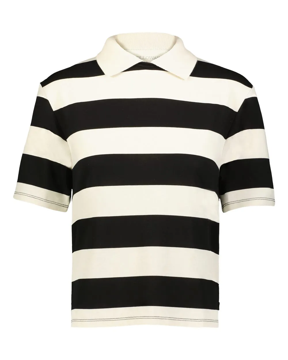 Holloway 226302 Women's Prep Street Rugby Crop T-Shirt — blank t-shirt, front view