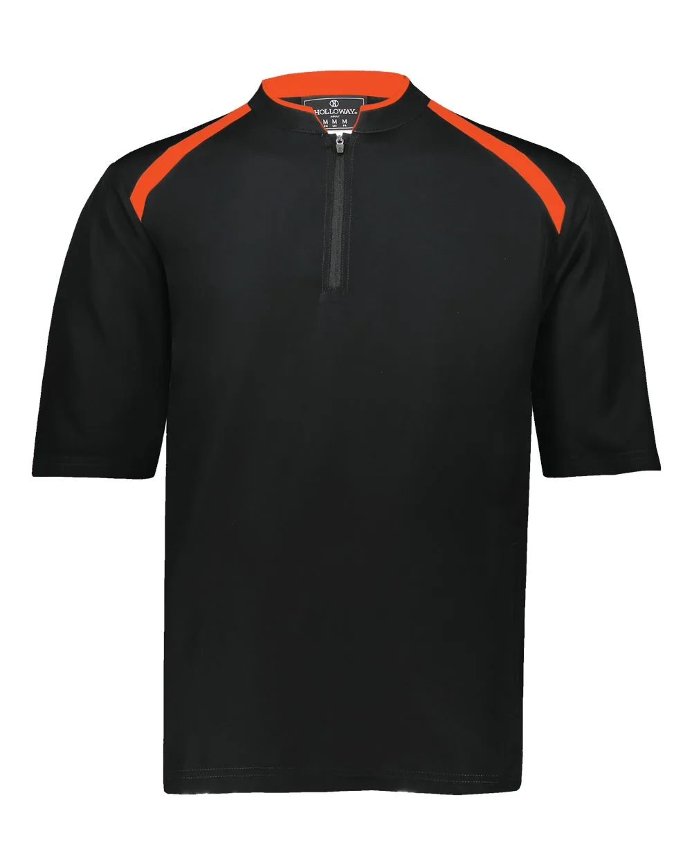 Holloway 229581 Men's Clubhouse Short Sleeve Quarter-Zip Pullover — blank garment, front view