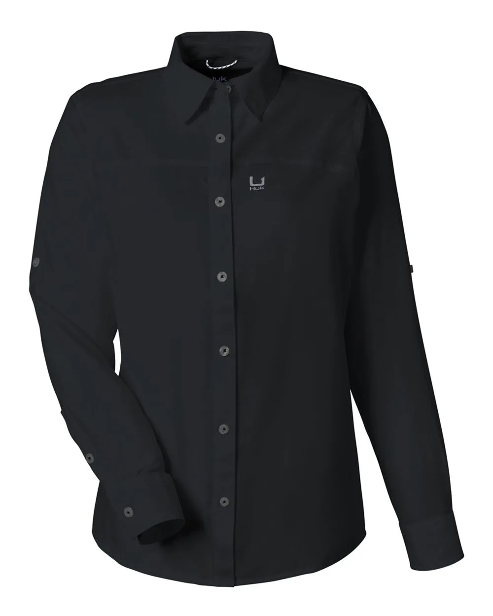 HUK H615006 Women's Tide Point Shirt — blank garment, front view