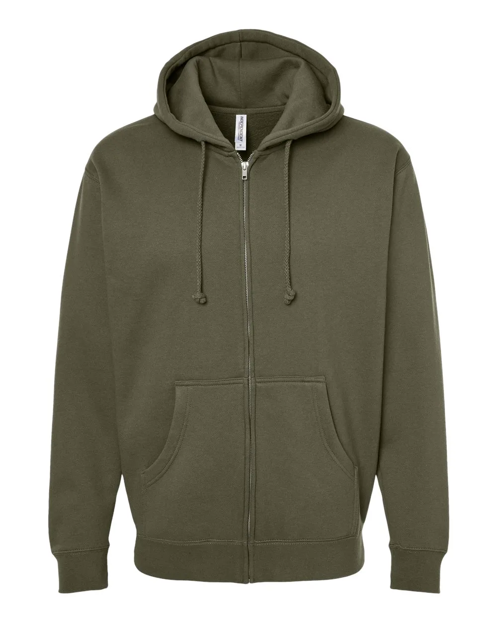 Independent Trading Co. IND4000Z Unisex Heavyweight Full-Zip Hooded Sweatshirt — blank hooded sweatshirt, front view