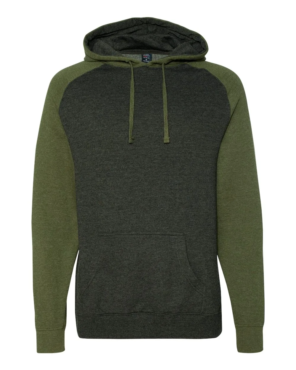 Independent Trading Co. IND40RP Unisex Raglan Hooded Sweatshirt — blank hooded sweatshirt, front view