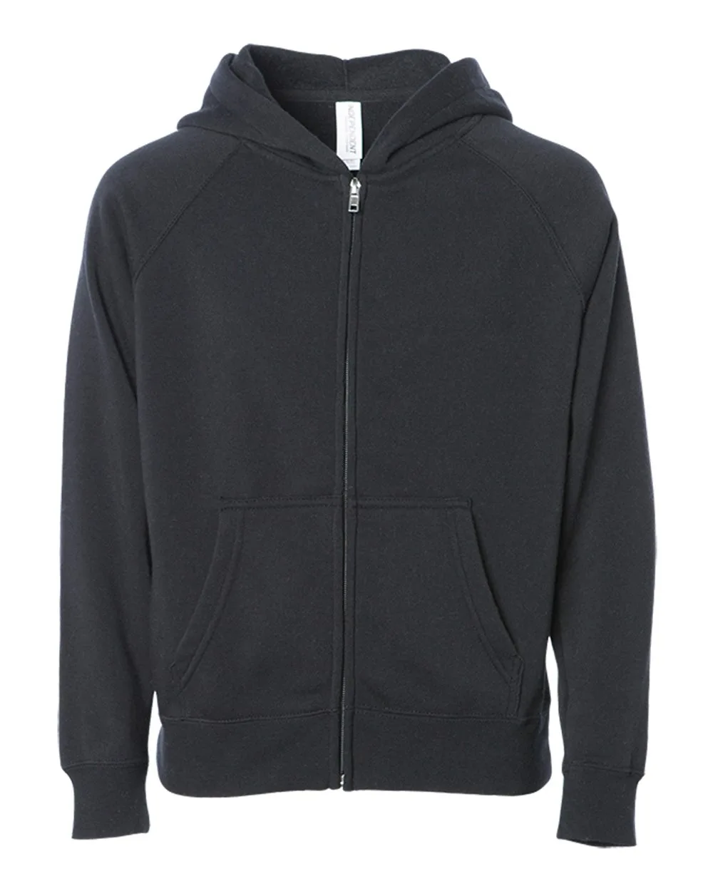 Independent Trading Co. PRM10TSBZ Toddler Lightweight Special Blend Raglan Zip Hood — blank garment, front view